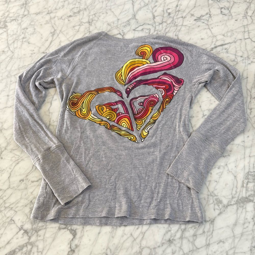 Vintage Roxy Long Sleeve Graphic Tee Womens M